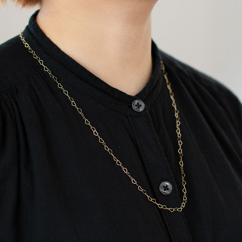 regular heart chain necklace
K18YG (18K yellow gold)
