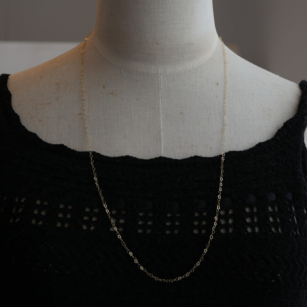 mini heart chain necklace
K18YG (18K yellow gold)