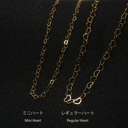 mini heart chain necklace
K18YG (18K yellow gold)
