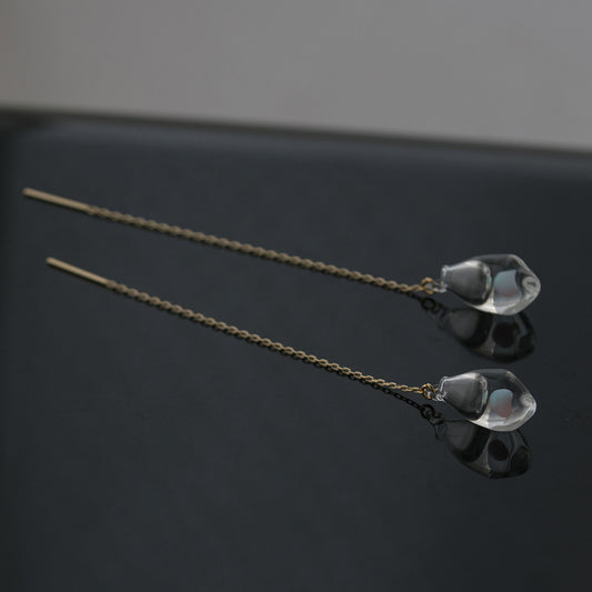moon aroma earrings chain type