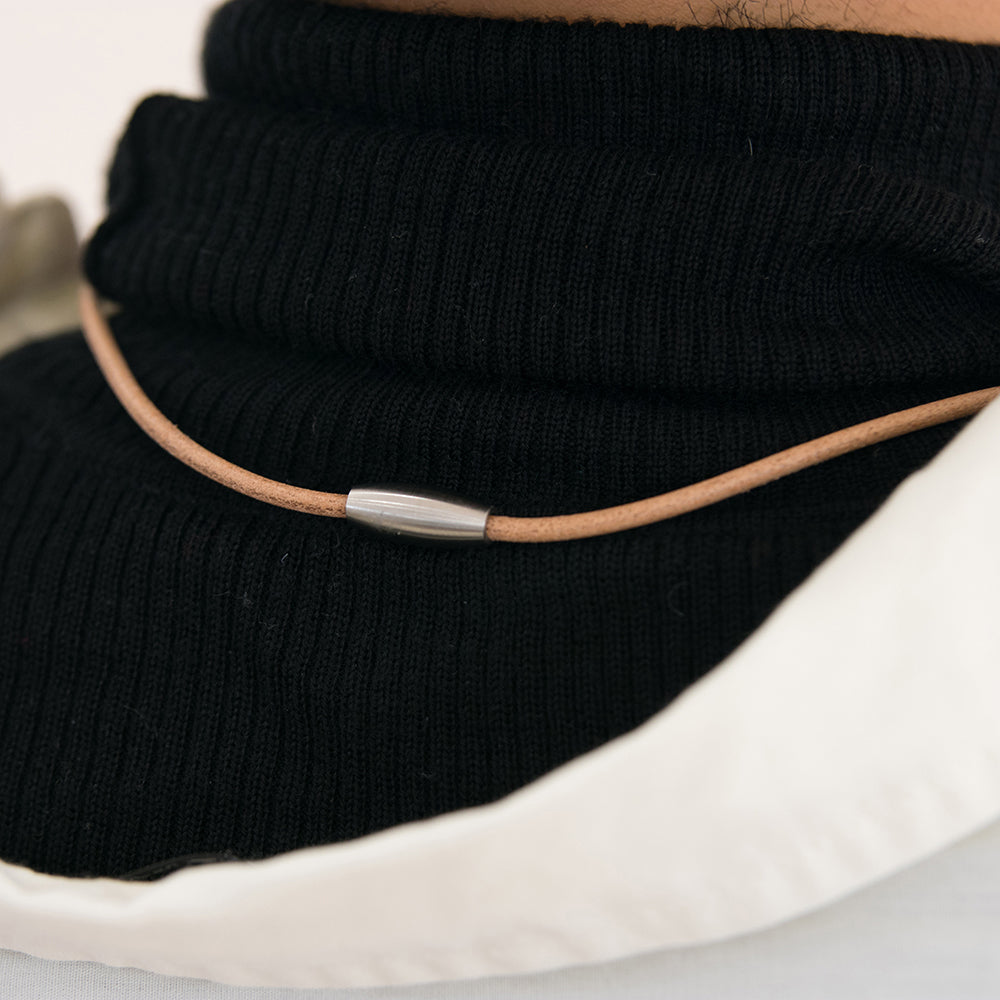 smart leather necklace