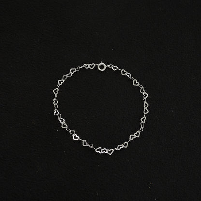 heart chain bracelet
SV925 (Silver)