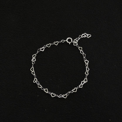 heart chain bracelet
SV925 (Silver)